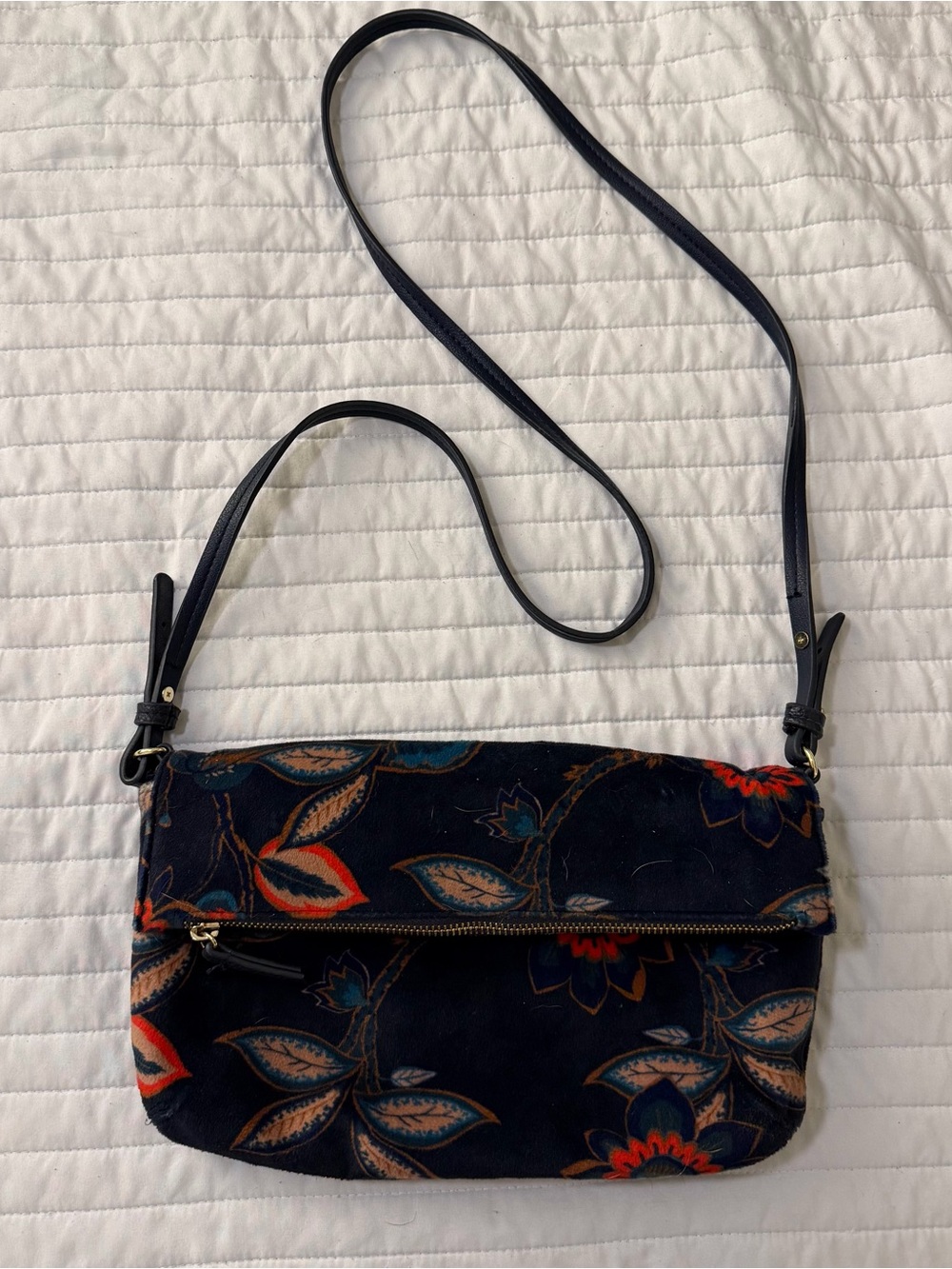 Floral Crossbody Bag in Navy